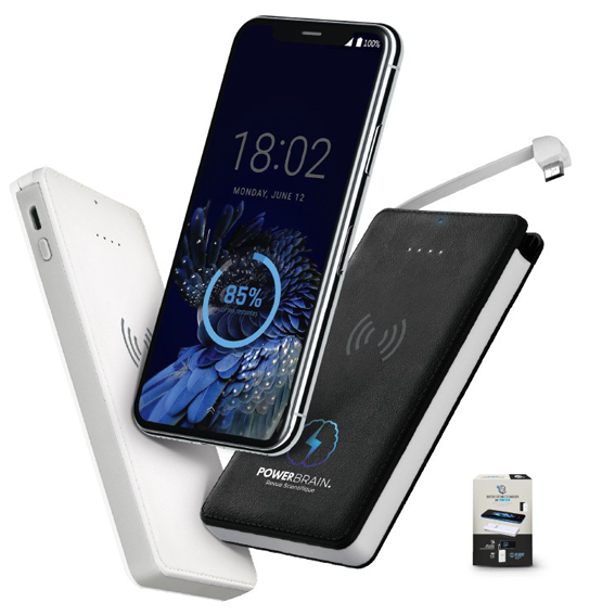 Objets publicitaires High techChargeur Induction Qi smartphone personnalisé publicitaire Goodies Power Bank batterie externe smartphone personnalisable