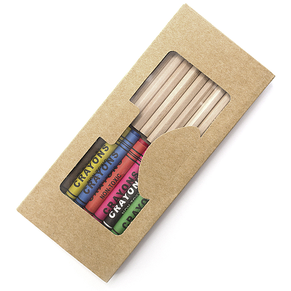 Crayons de couleur publicitaires personnalisés goodie Crayons couleur personnalisables