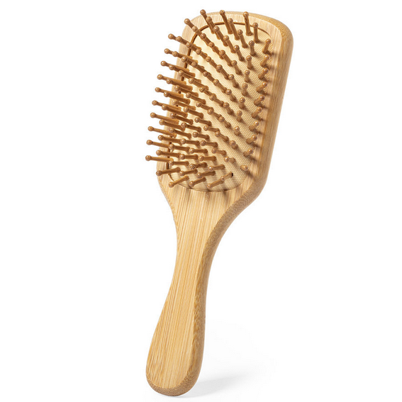 Brosse cheveux bambou personnalisée publicitaire goodies Brosses cheveux bambou