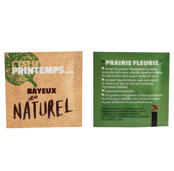 Sachet de graine publicitaire personnalisé goodie plante publicitaire goodie plantes personnalisables objet publicitaire promotionnel