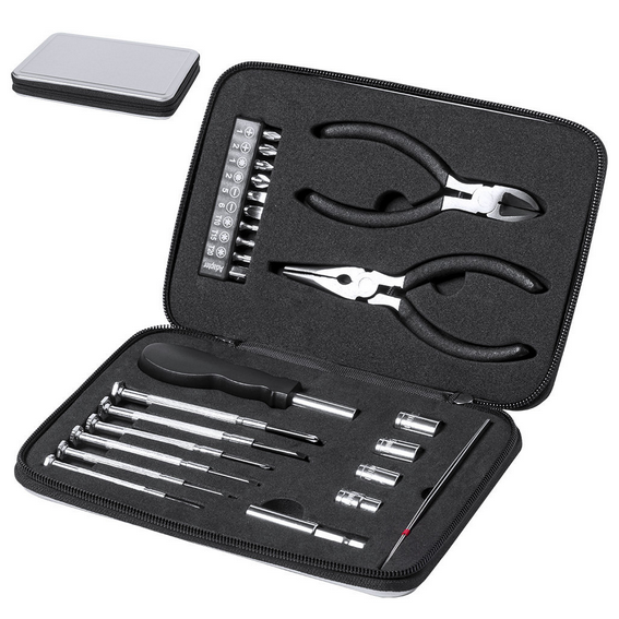 Outil personnalisé publicitaire Kit d’outils personnalisable publicitaire Goodies Kit d’outils trousse aluminium