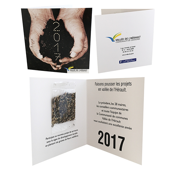 cartes graines personnalisables publicitaires