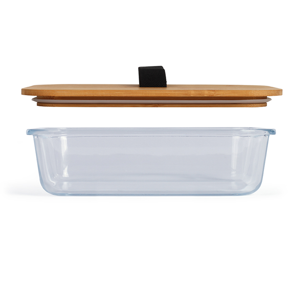 Lunch-box en verre et bambou, 1 litre