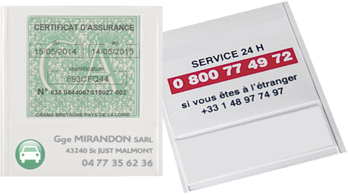 Porte Vignette Assurance Pare Brise Voiture Pour Volkswagen | Double Étui  Pochette Adhésive Autocollant Sticker