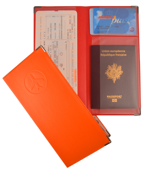 POCHETTE DE VOYAGE ETUI PORTE DOCUMENT BILLET AVION PASSEPORT