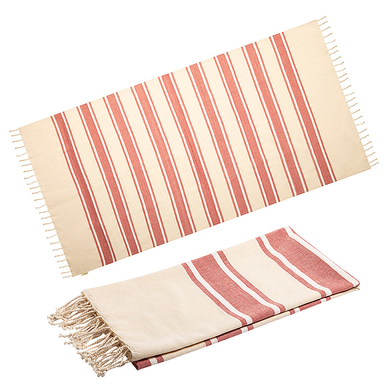 Vêtements accessoires publicitaires personnalisésFouta personnalisée publicitaire goodie Fouta à franges paréo personnalisables objet publicitaire promotionnel