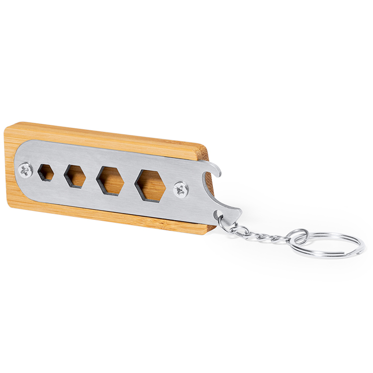 Porte-clés ouvre-bouteille publicitaire Express Quadri Bottle Opener