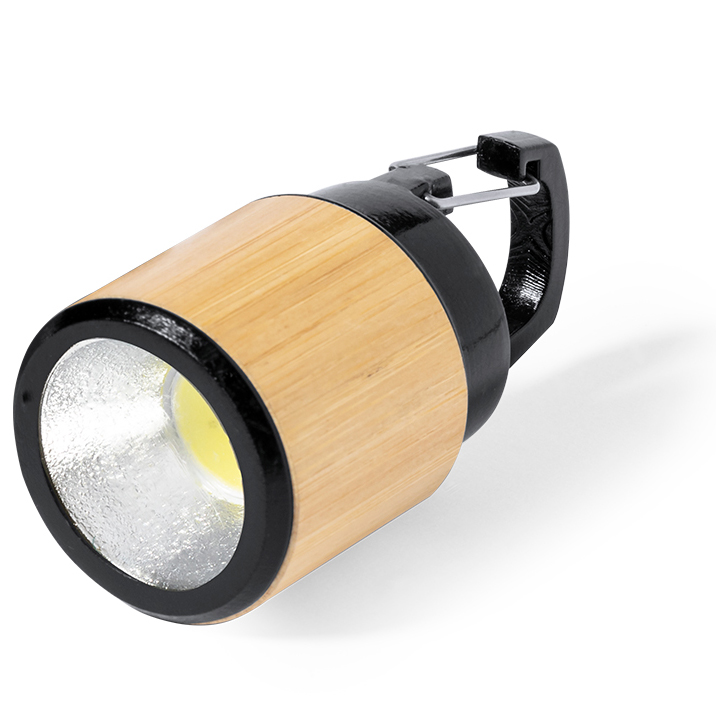 lampe torche LEDs personnalisée publicitaire en bambou
