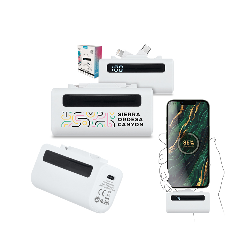 Powerbank publicitaire 5 000 mAh Batterie externe publicitaire chargeur rapide