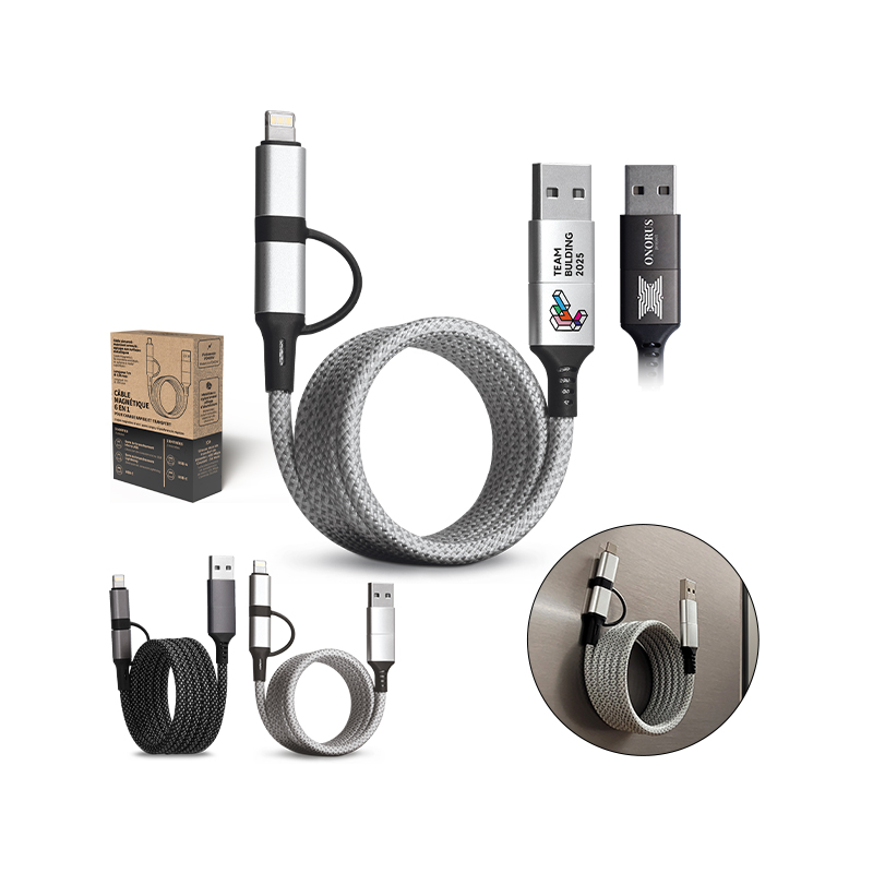 Câble de charge publicitaire Câble de charge rapide personnalisé USB 60 W Câble USB-C USB-A
