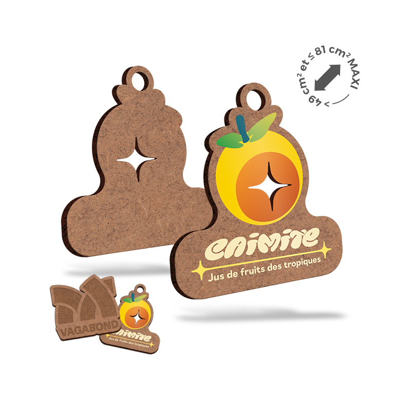 Goodies en fibre de bois personnalisables sur-mesure